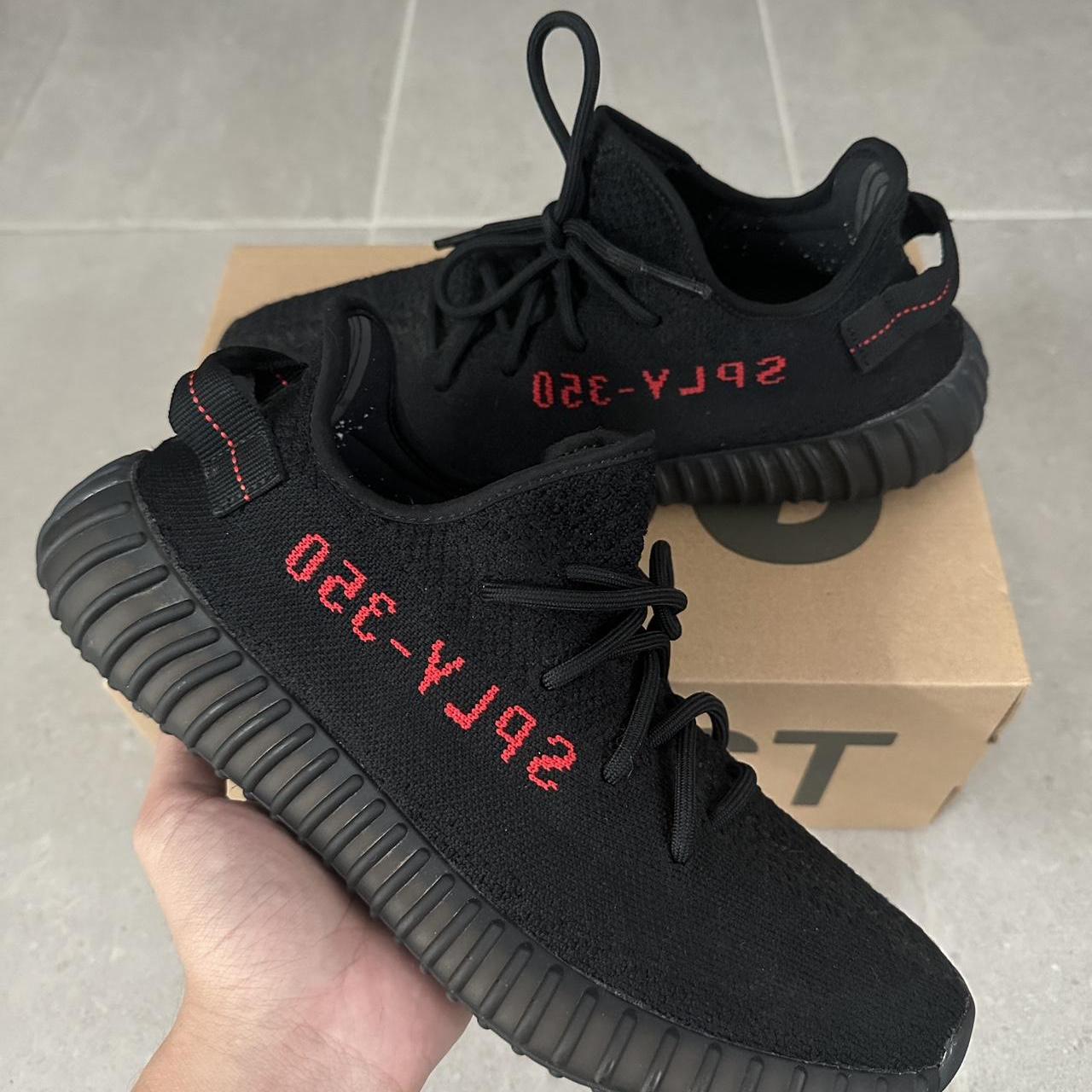 adidas Yeezy Boost 350 V2 Black Red (Bred) Depop