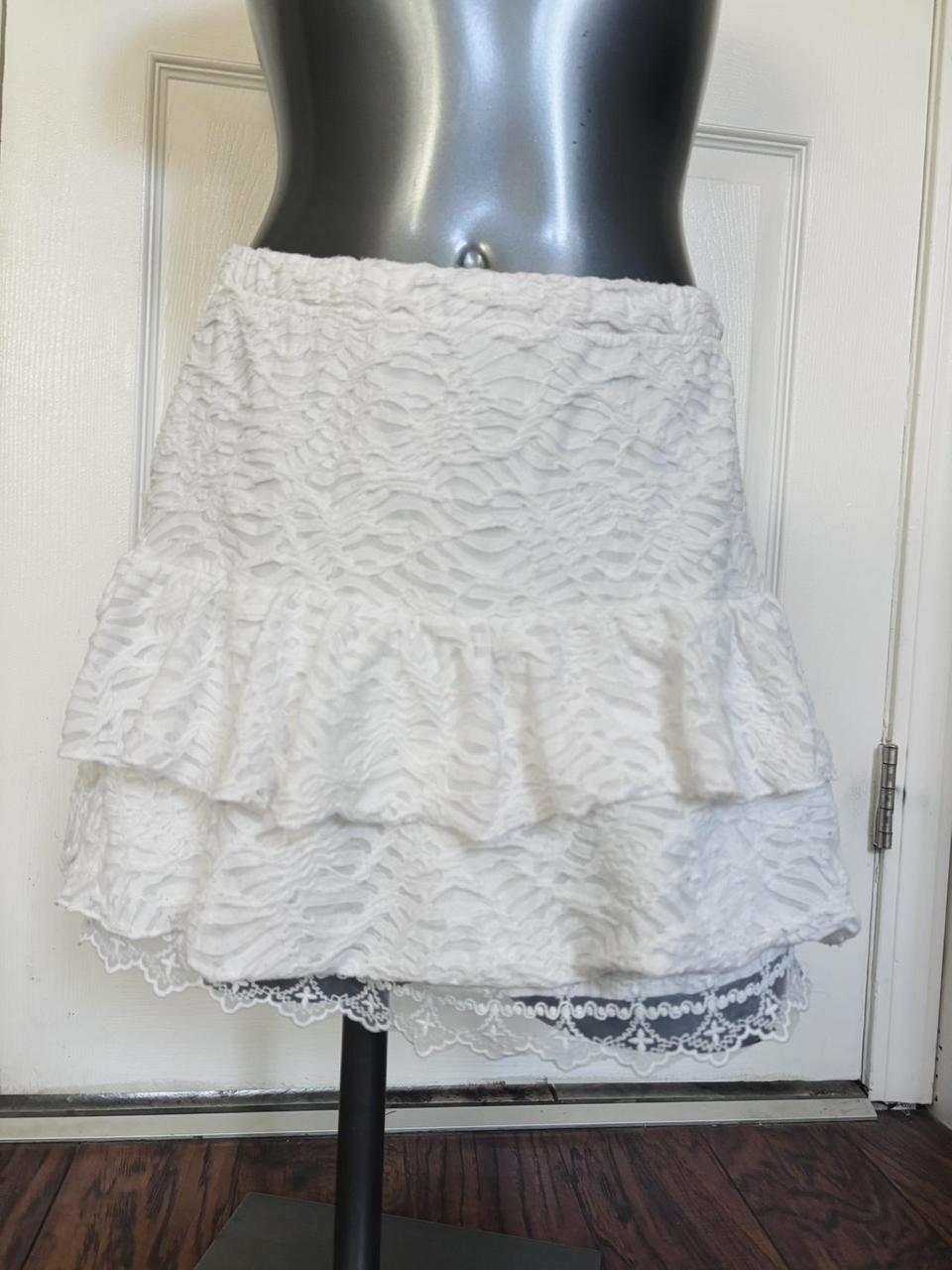 Preloved Women's Lace Skirt - White - S – White l… - image 4