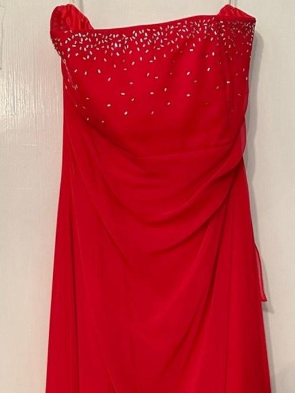 Cache Women's Dress - Red - 10 – Cache Red Chiffo… - image 1