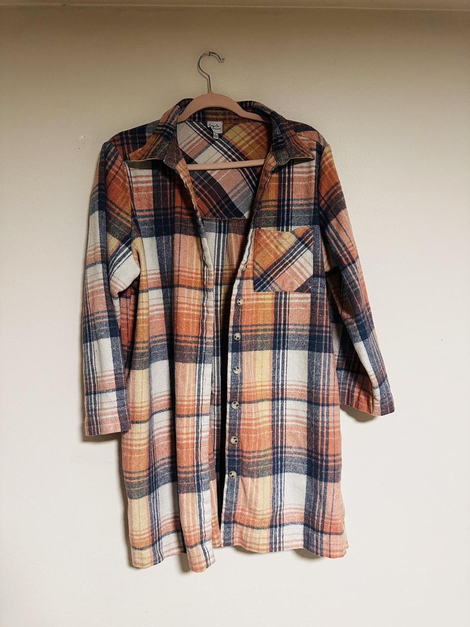 Women's Shacket Jacket - Multi/Orange - L – Multi… - image 1