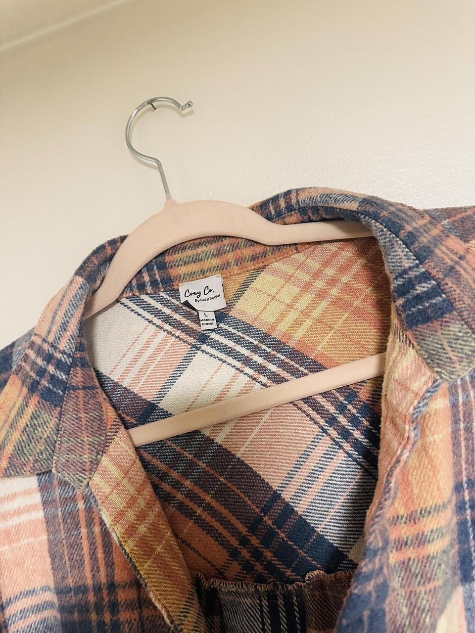 Women's Shacket Jacket - Multi/Orange - L – Multi… - image 2