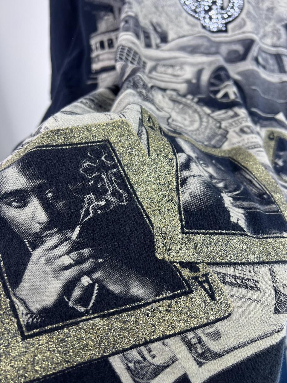 TUPAC Men's T-shirt - Black - XL – Y2K oversized … - image 2