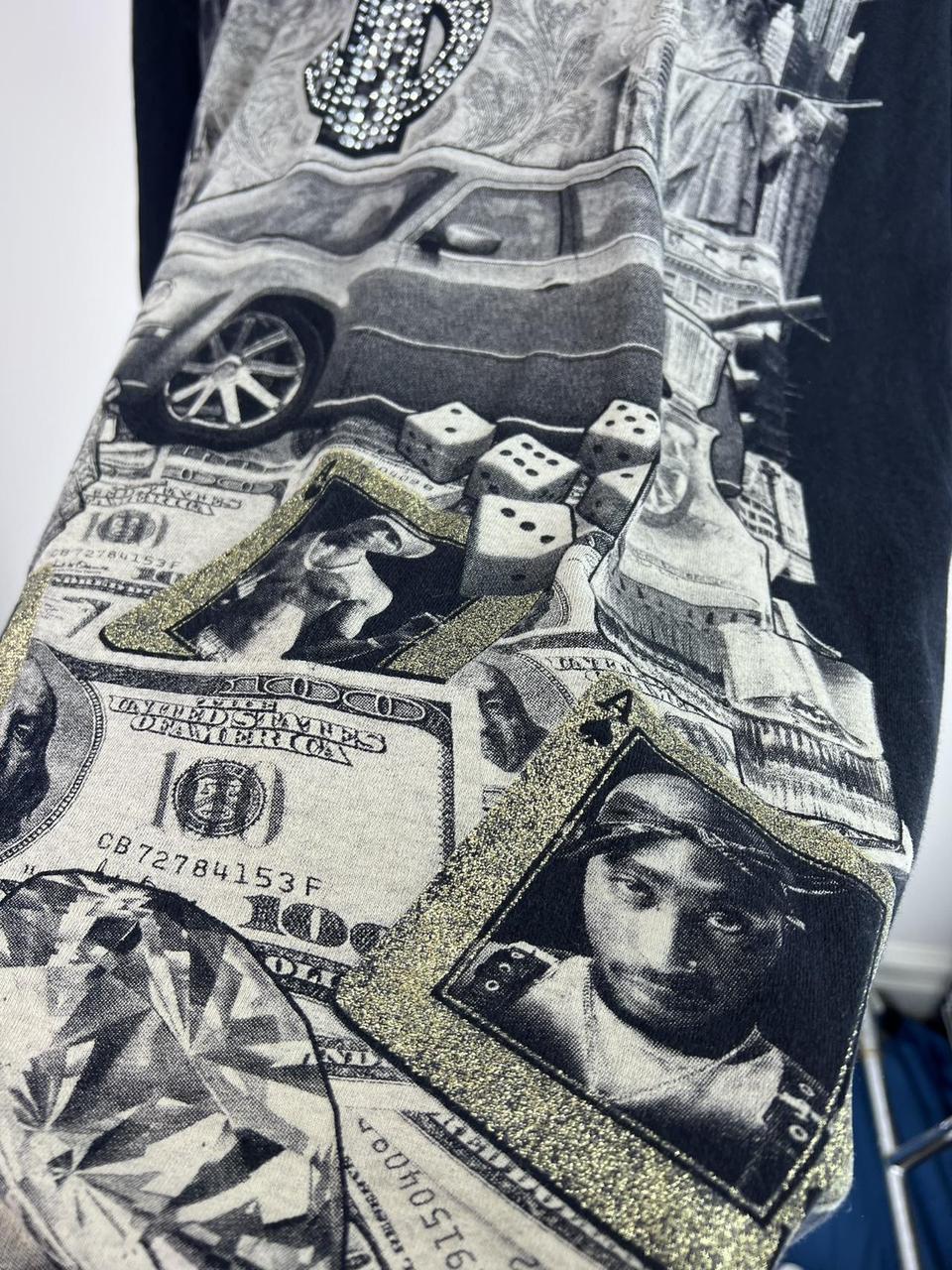 TUPAC Men's T-shirt - Black - XL – Y2K oversized … - image 3