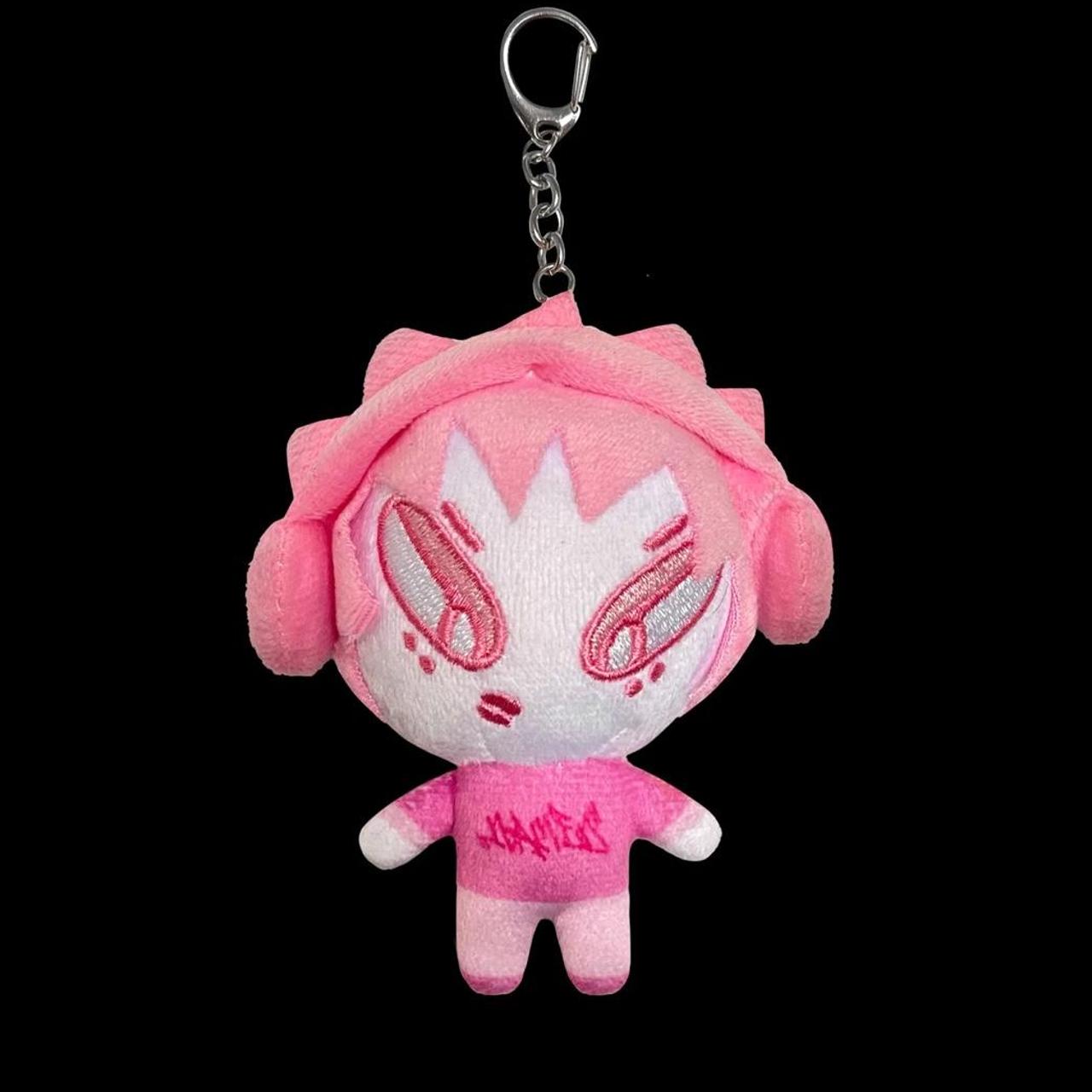 【Soulpussycat】 Fuzzzy Cat plush dice keychain (neon pink) 266a3a9f-d8a4-4606-abb9-