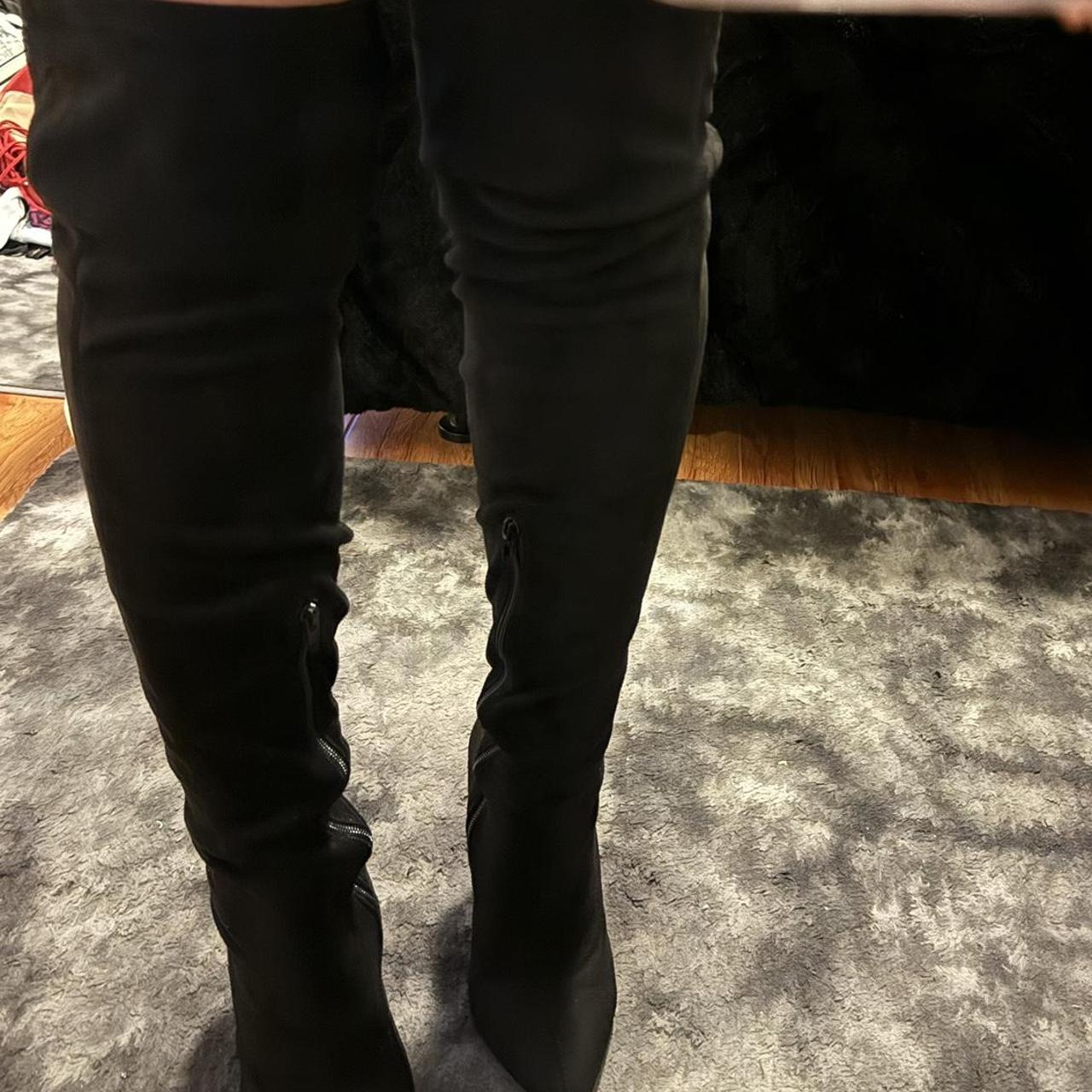 Size 7.5 Anna Michelle Knee High Boots Wore Once - Depop