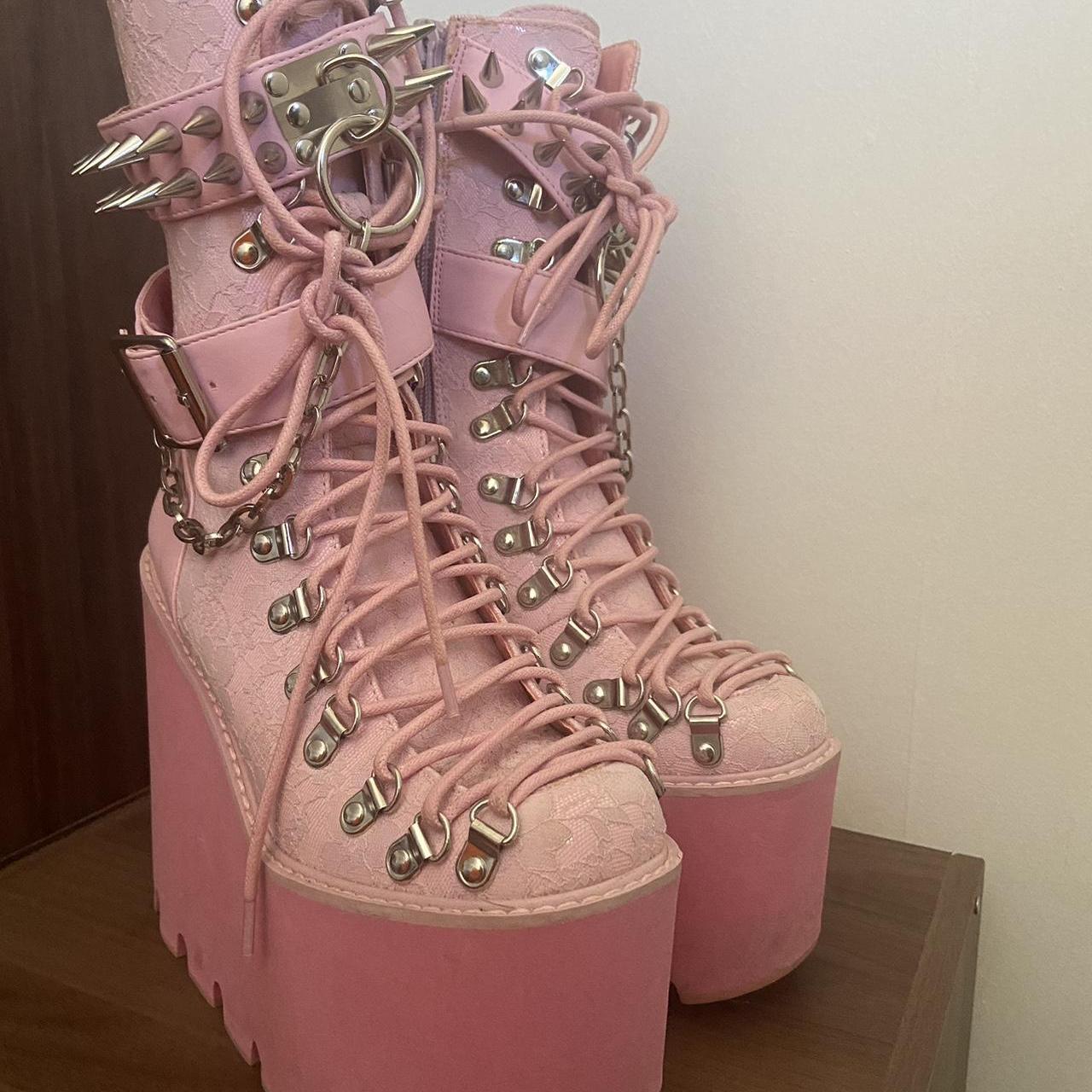 Pink Alt Shoes Platform Pastel Goth Platforms YRU Dune Platform