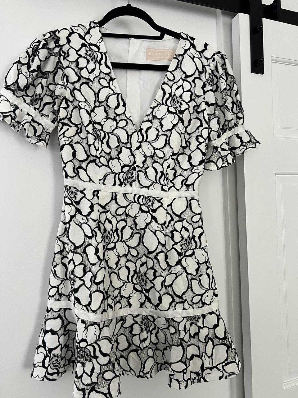 Keepsake black and white dress hotsell