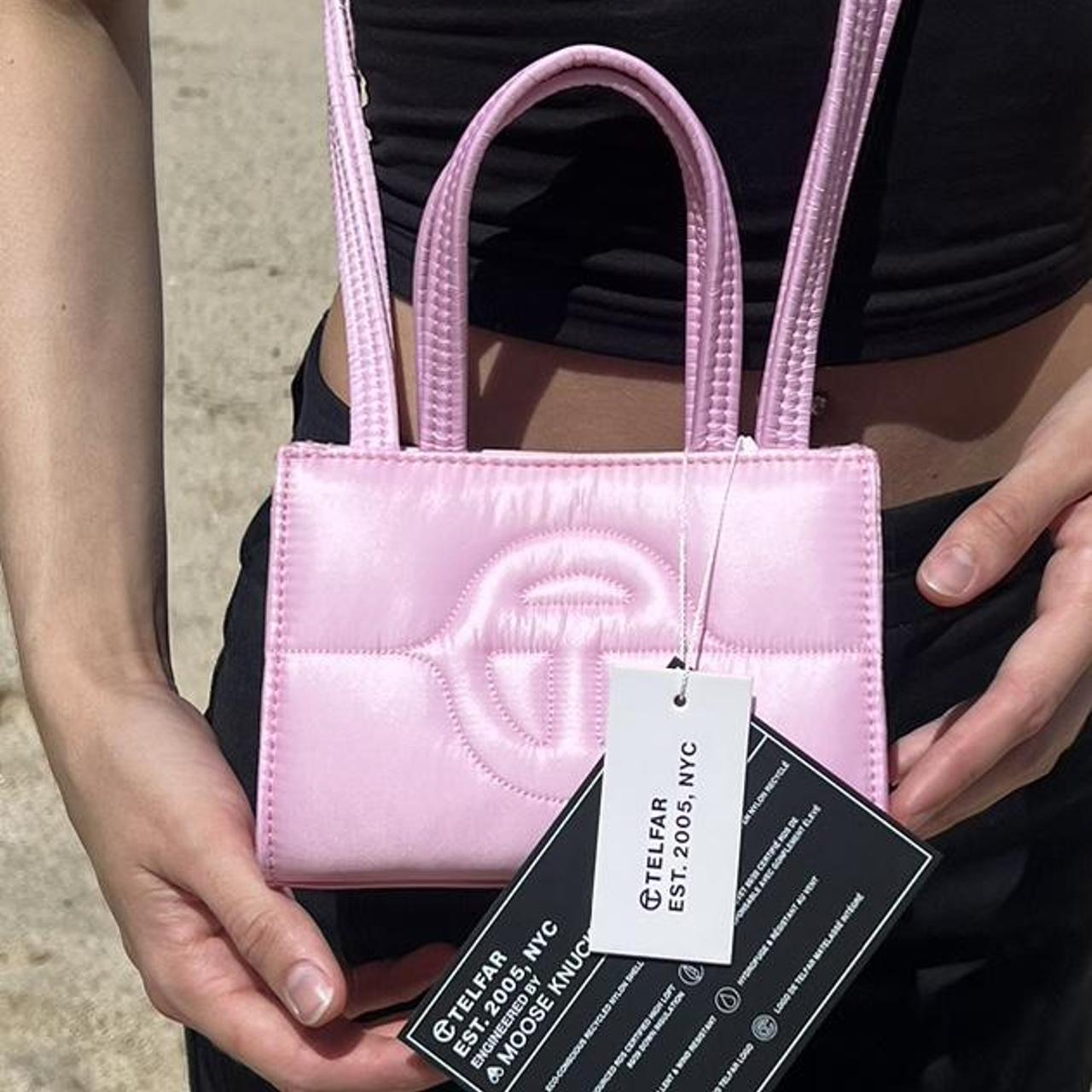 Telfar Small Puff Shopper Bubblegum in Nylon In | Depop
