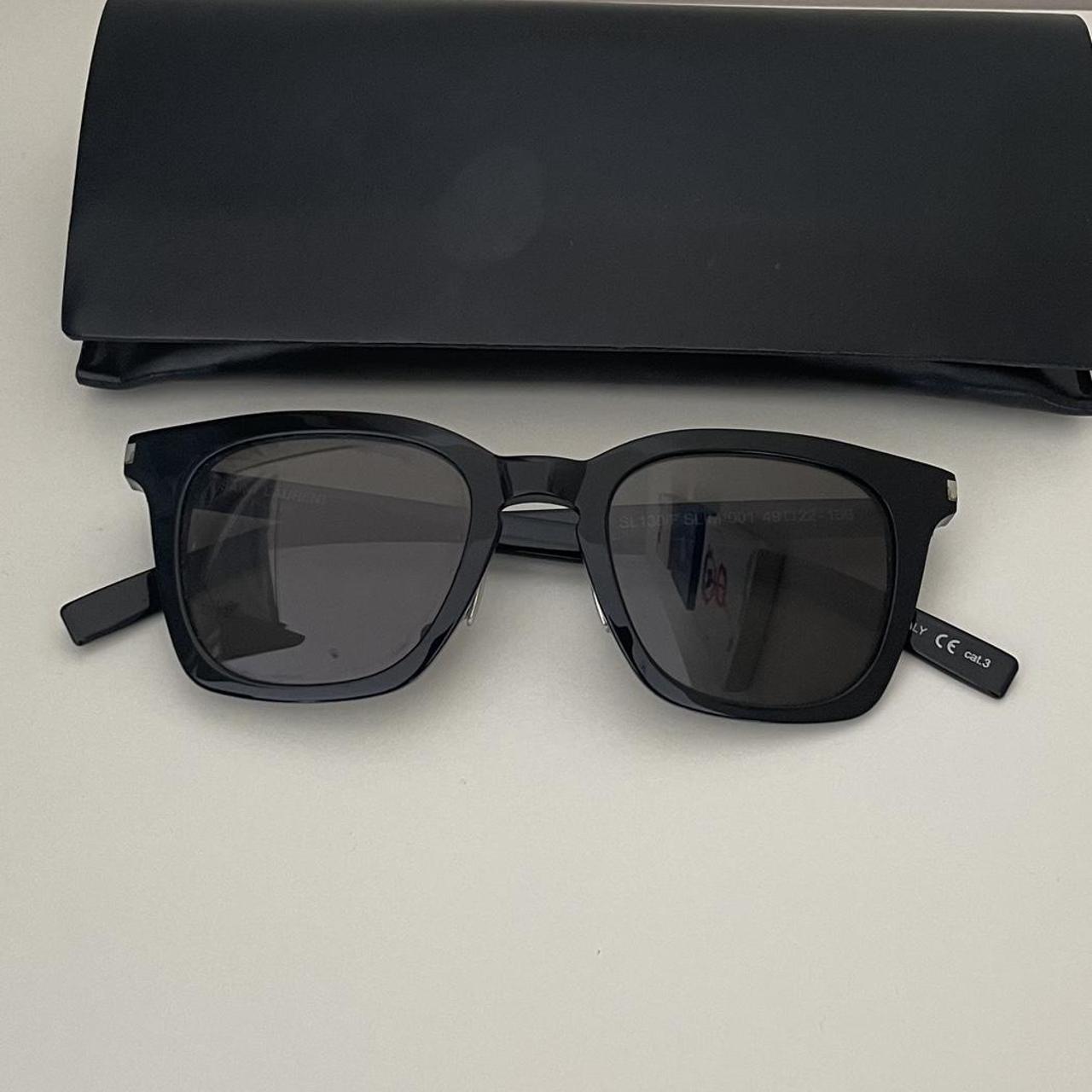 SAINT LAURENT BLACK SUNGLASSES - Depop