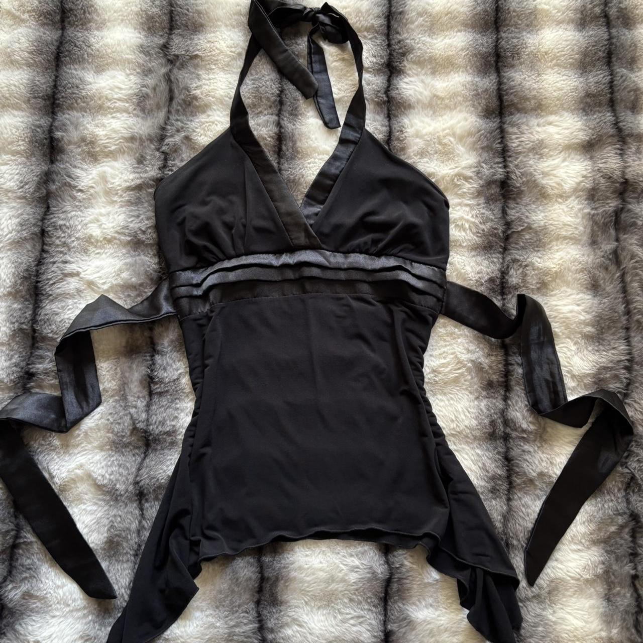 ＊韓国＊［CLOUDEMOTION］ old satin flow halter ops 2color MISSGUIDED Satin Print Cross Halter Neck Wrap Around Top