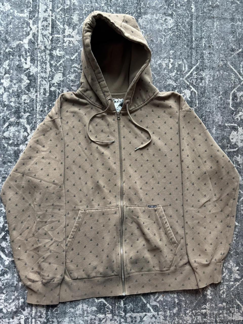 Volcom Men's Hoodie - Brown/Tan - XL – Volcom AOP… - image 1