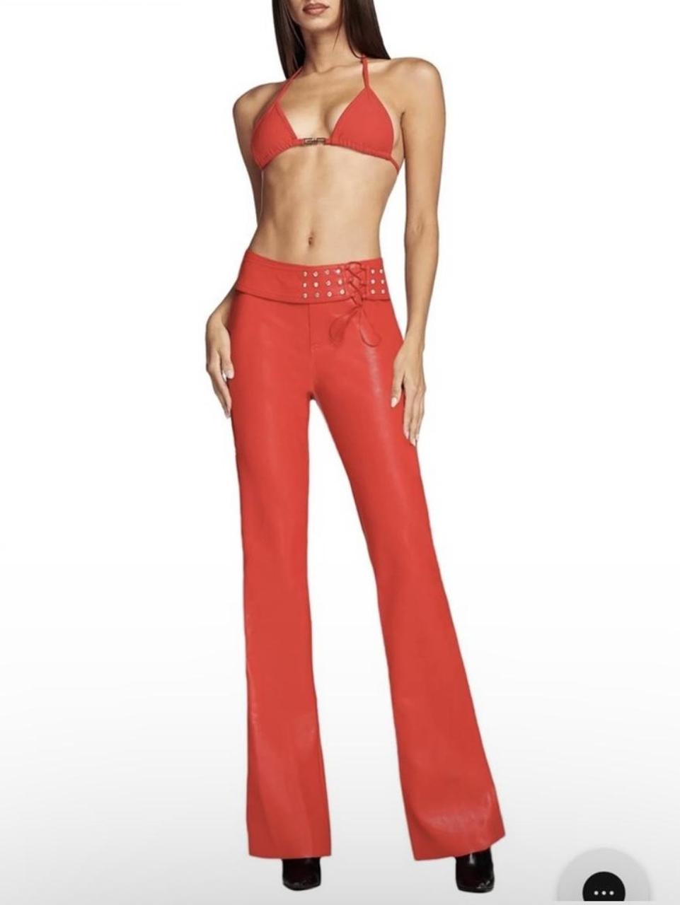 Red flare pants from INC in a size 2. There are two - Depop