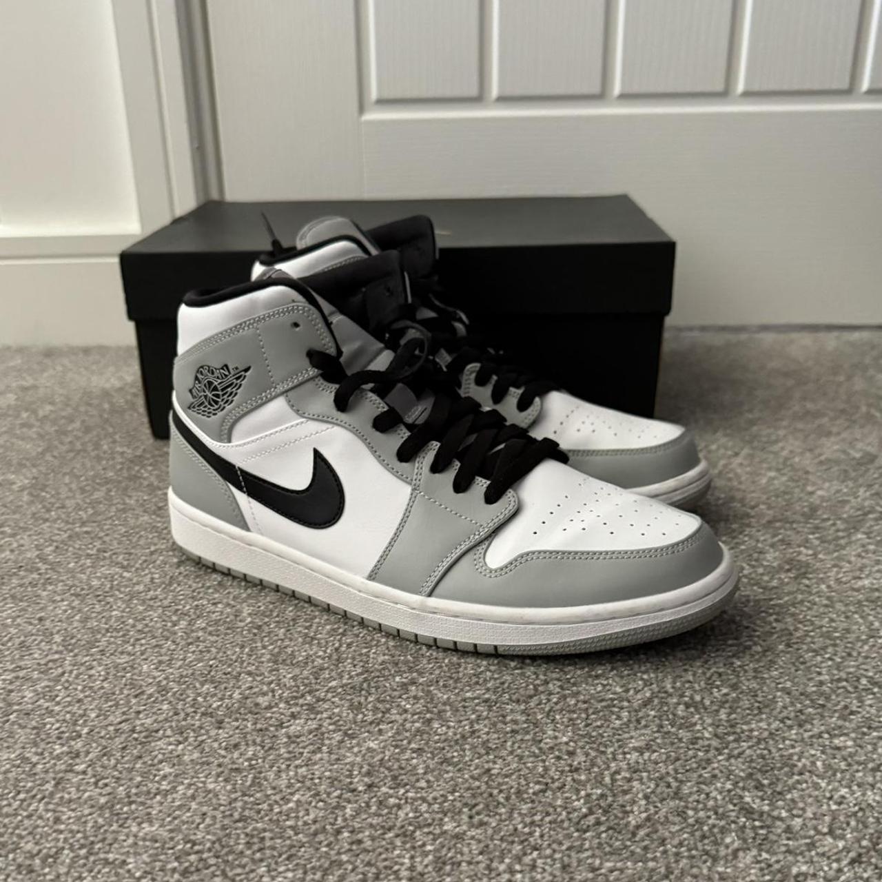 Jordan Mid Light Smoke Grey Size Only Depop