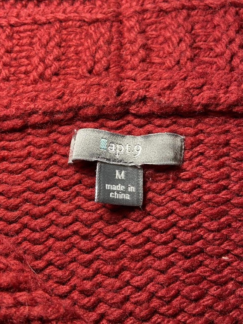 Apt. 9 Women's Sweater - Red - M – Red Wool Blend… - image 4