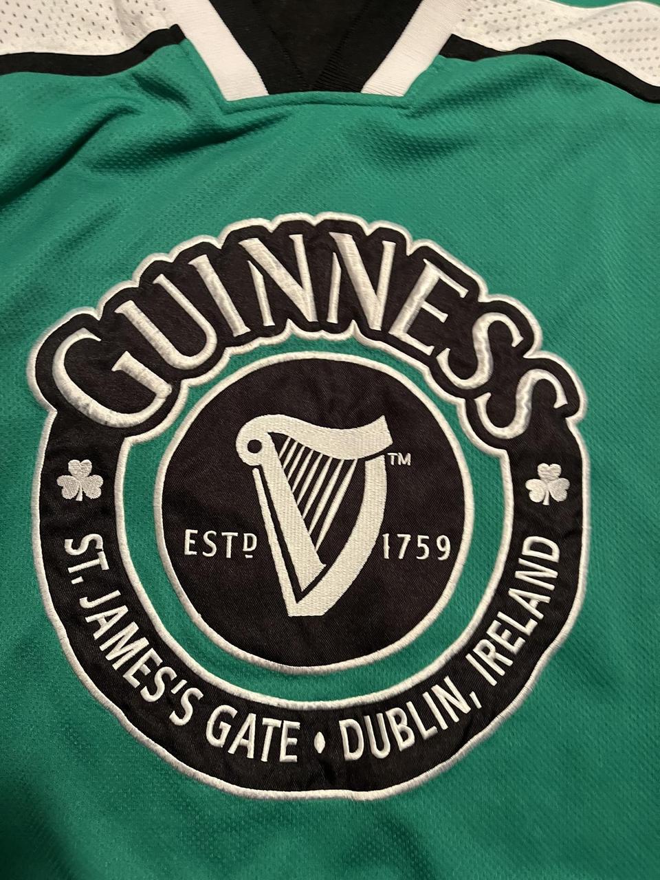 Y2k Guinness beer ireland hockey jersey Size... Depop