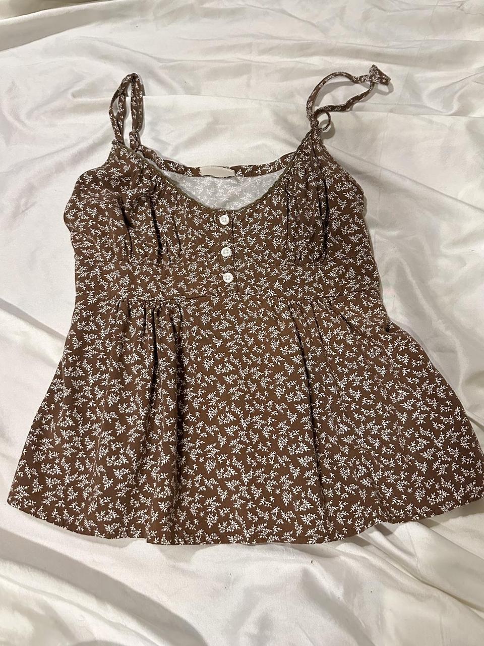 Brandy Melville milkmaid babydoll top Depop