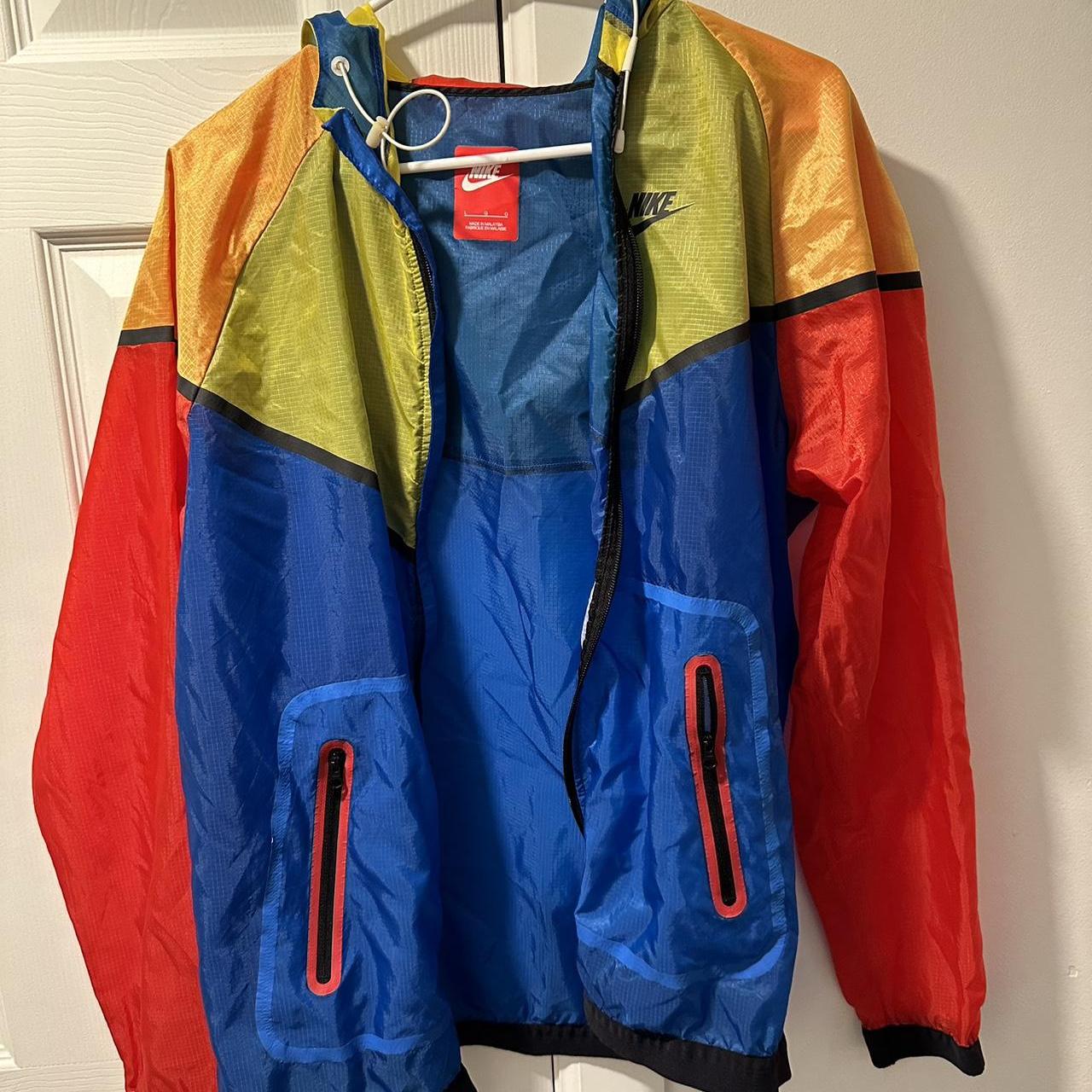 Red blue and fashion yellow nike windbreaker