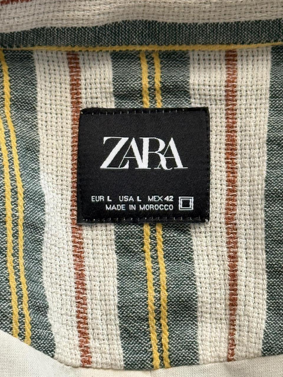 Zara Men's Lightweight Jacket - Cream/Green - L –… - image 3