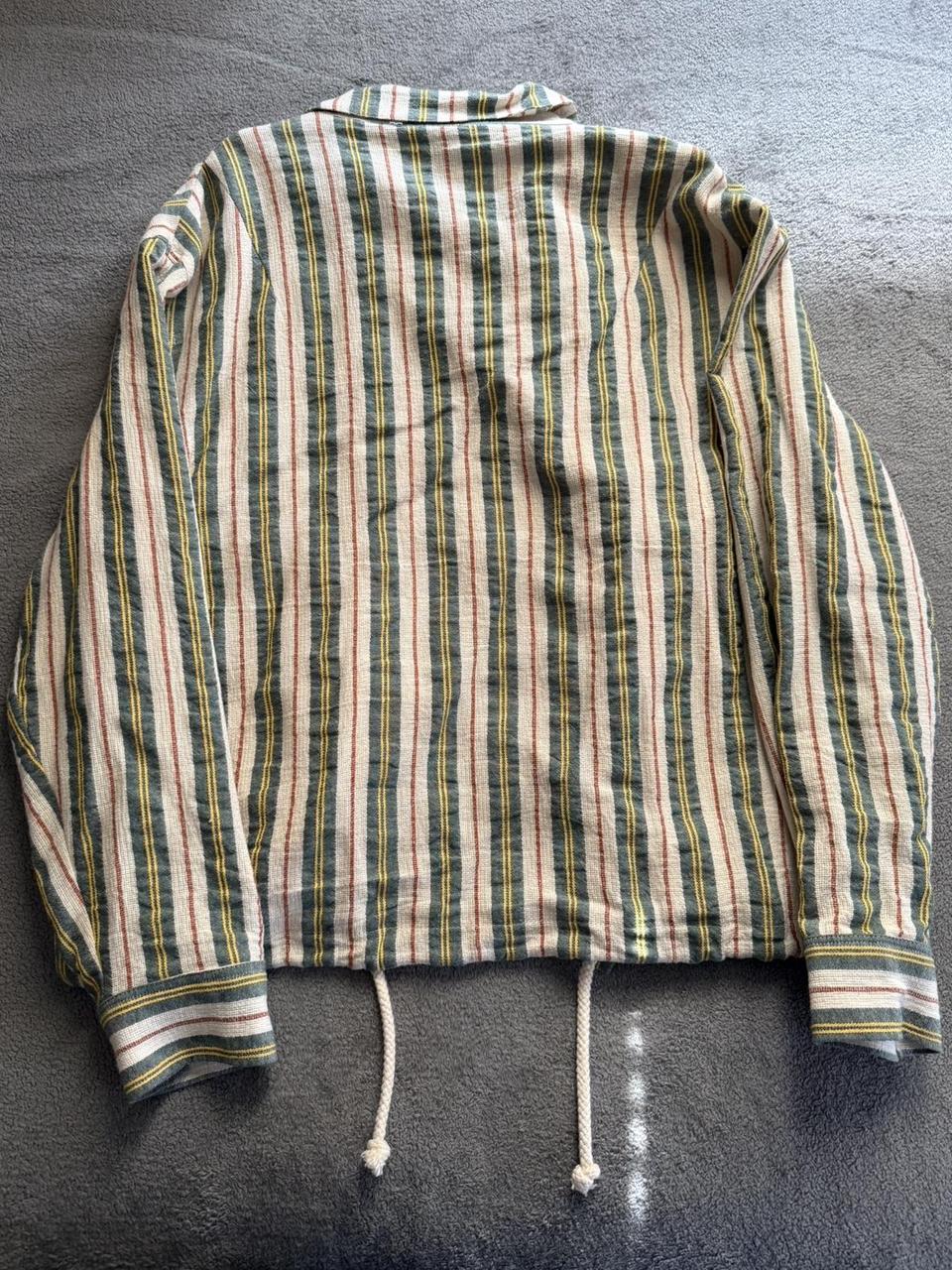 Zara Men's Lightweight Jacket - Cream/Green - L –… - image 5