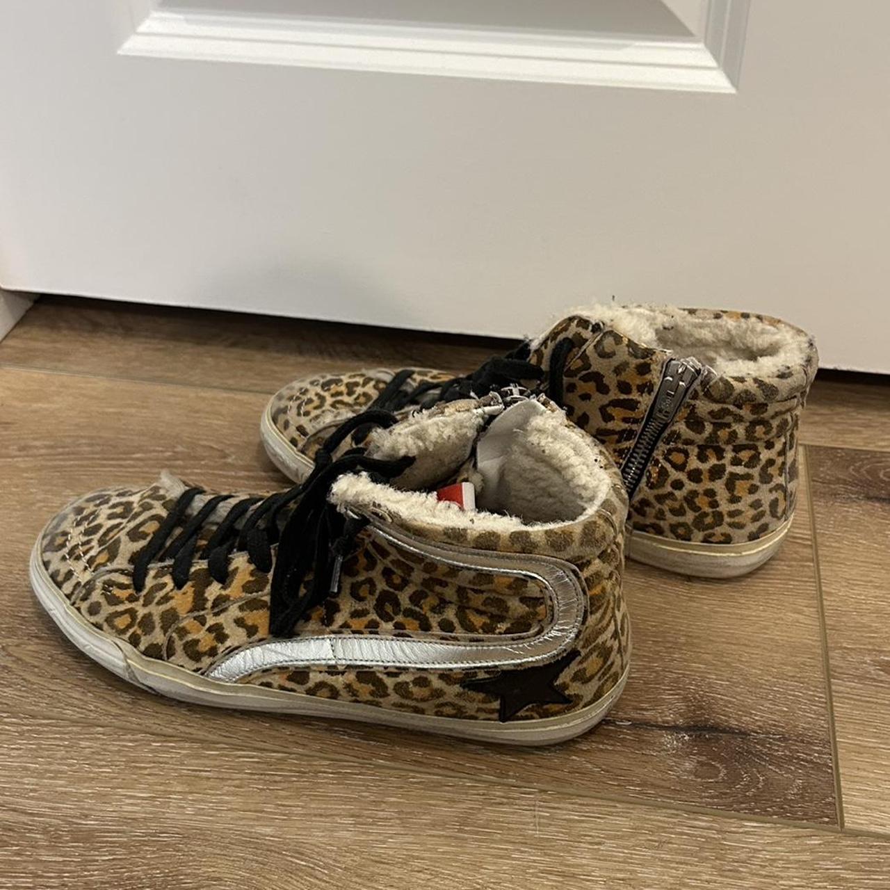 Golden goose high top pony hair cheetah leopard