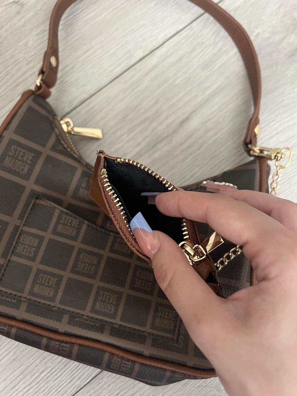 Brown Steve Madden Shoulder Bag With Detachable - Depop