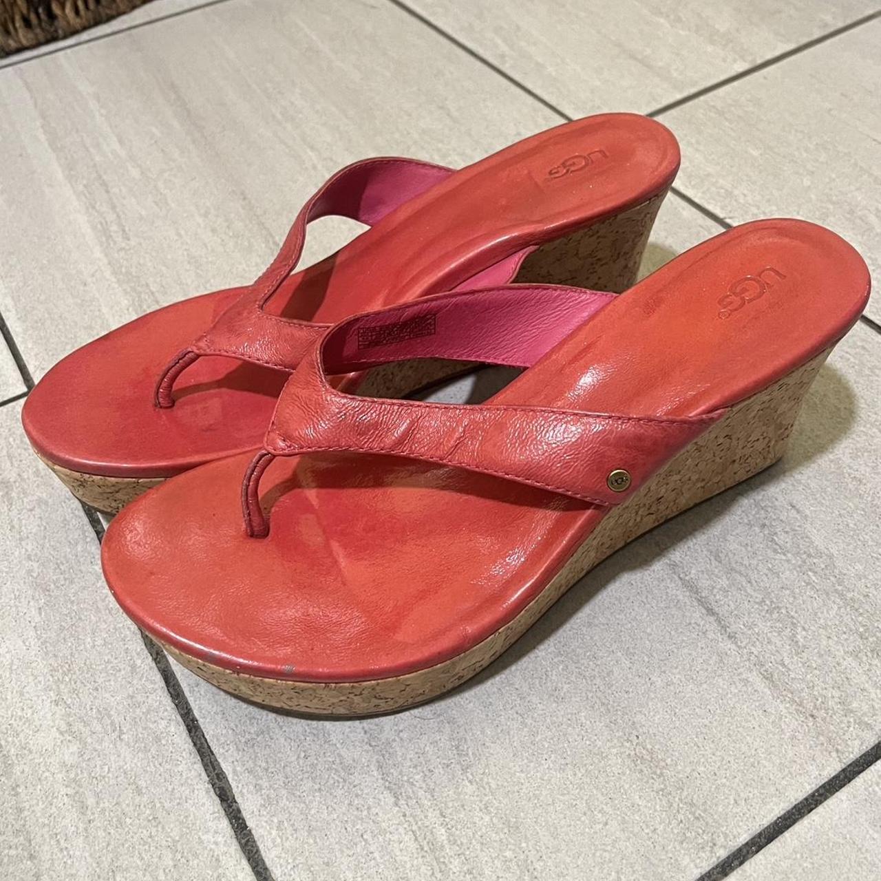 vintage Y2K hot pink ugg platform cork wedge Depop