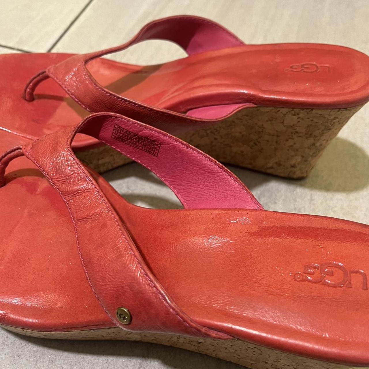 vintage Y2K hot pink ugg platform cork wedge Depop