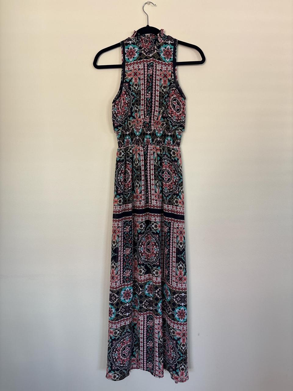 Xhilaration Women's Dress - Multi/Black - S – Boho high neck maxi dress! #boho