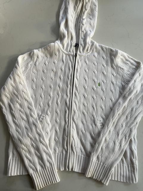 Ralph Lauren Cable Knit Zip Up Sweater