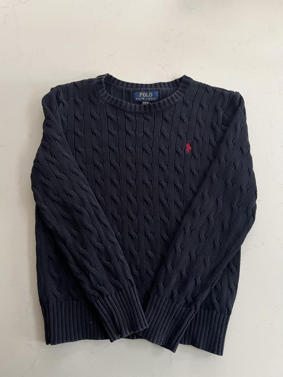  Ralph Lauren navy cable knit jumper 🐎 Kids size... Depop