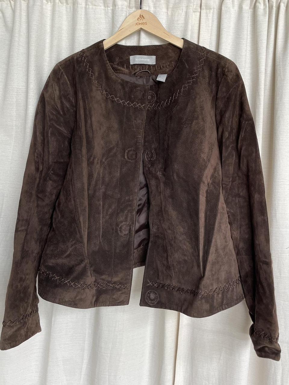 Vintage brown suede jacket from Liz Claiborne. Size. Depop