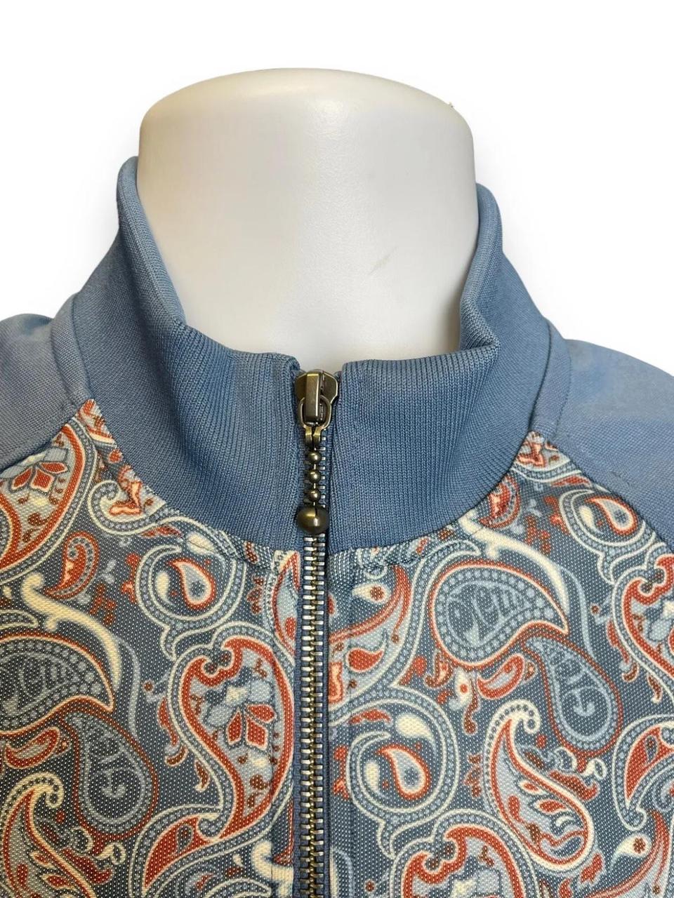 PRETTY GREEN Paisley Track Top Men's Medium Blue... - Depop