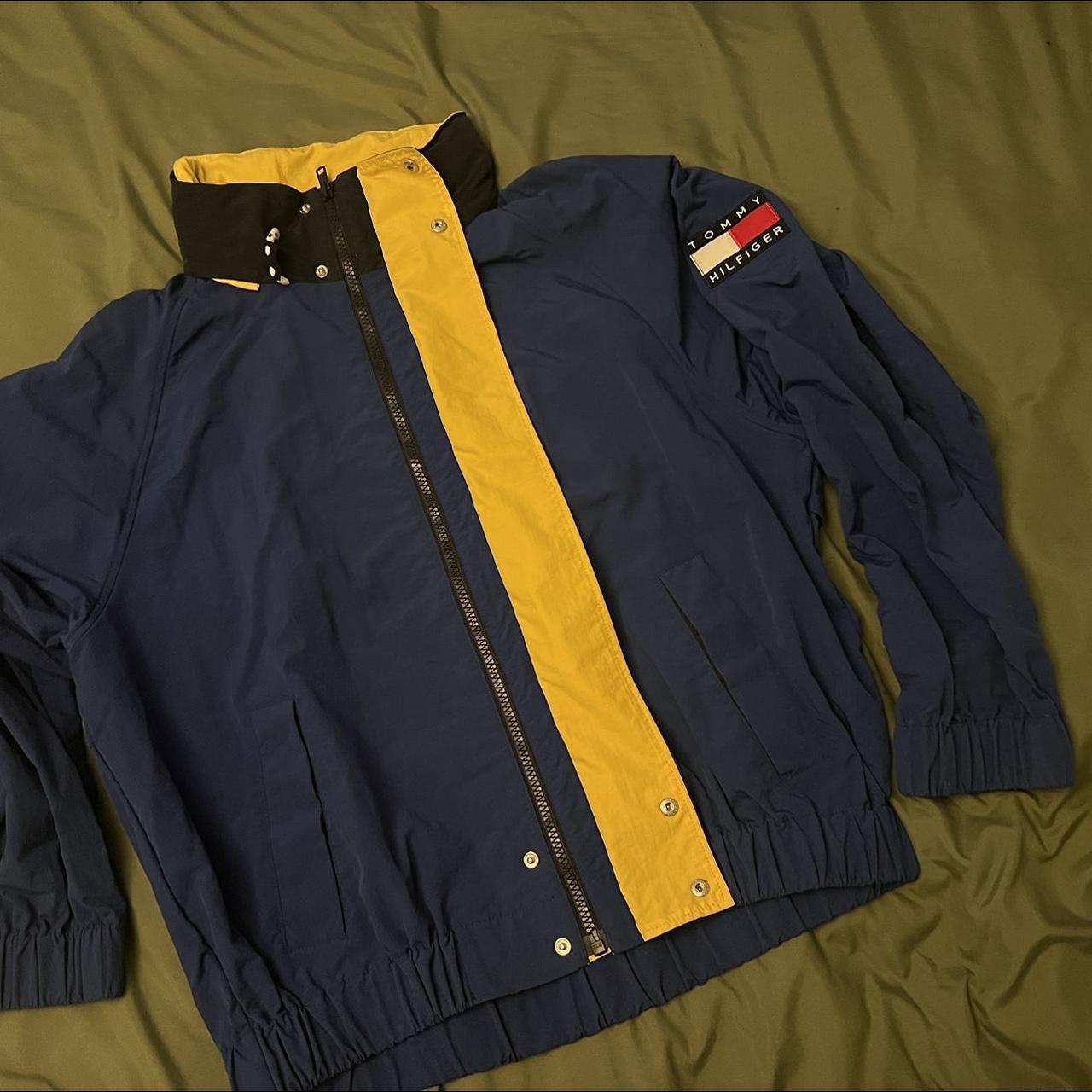 Tommy Hilfiger Men's Blue and Yellow Jacket