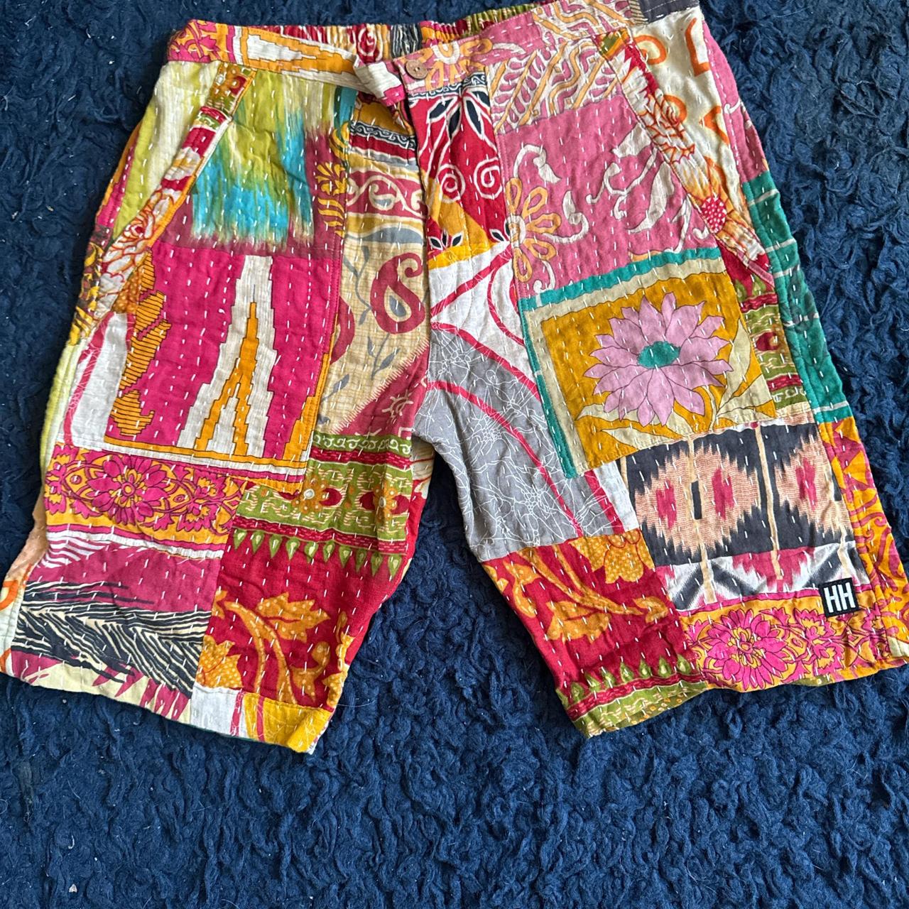 Men's Shorts - Multi - M – Multicoloured patchwor… - image 1