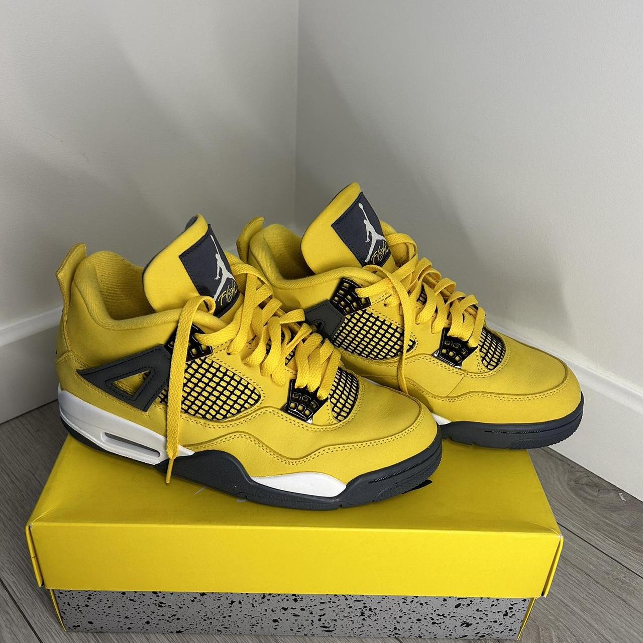 AIR JORDAN RETRO TOUR YELLOW/DARK BLUE GREY Depop