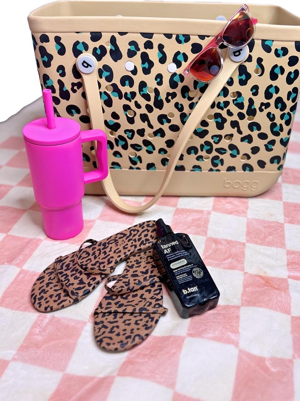 Turquoise fashion Leopard Bogg Bag