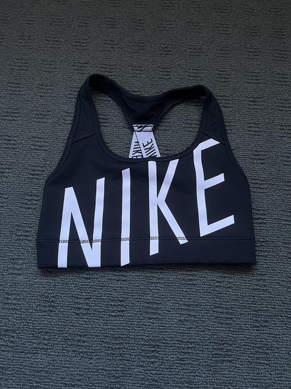 NIKE cross back workout bra crop top in black Size. Depop