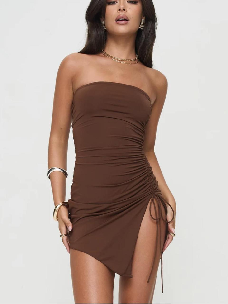 Princess Polly Women's Bodycon Dress Brown – Princess Polly