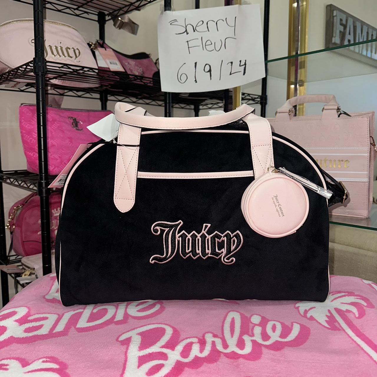 Juicy couture black and pink weekender bag can be | Depop