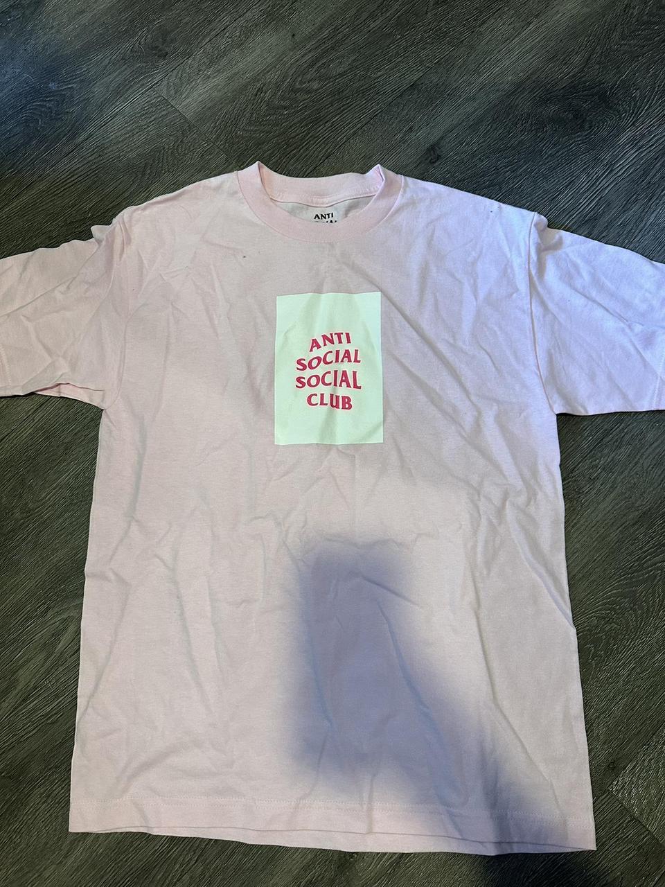 Anti Social Social Club Men's White and Pink T-shirt