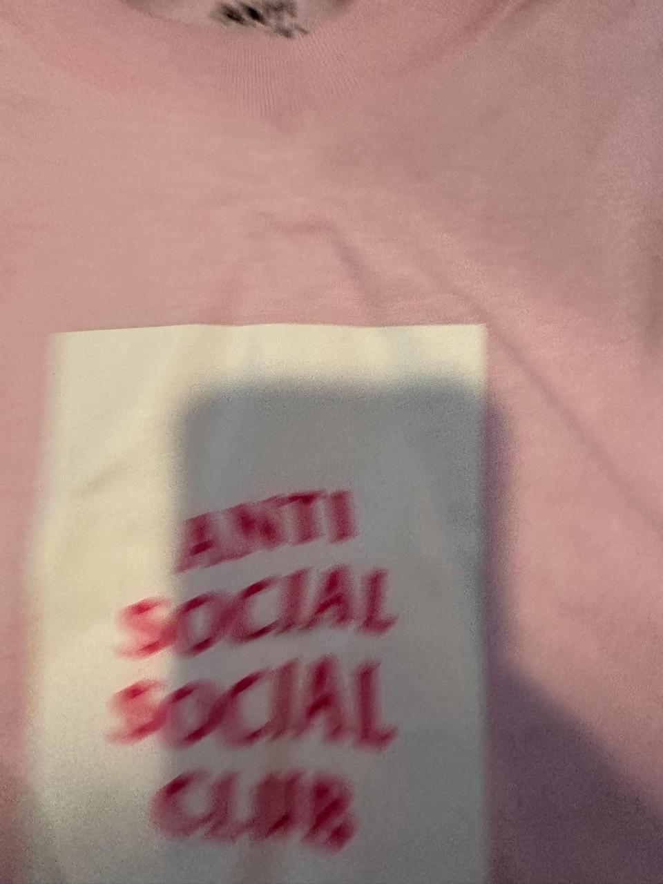 Anti Social Social Club Men's White and Pink T-shirt (2)