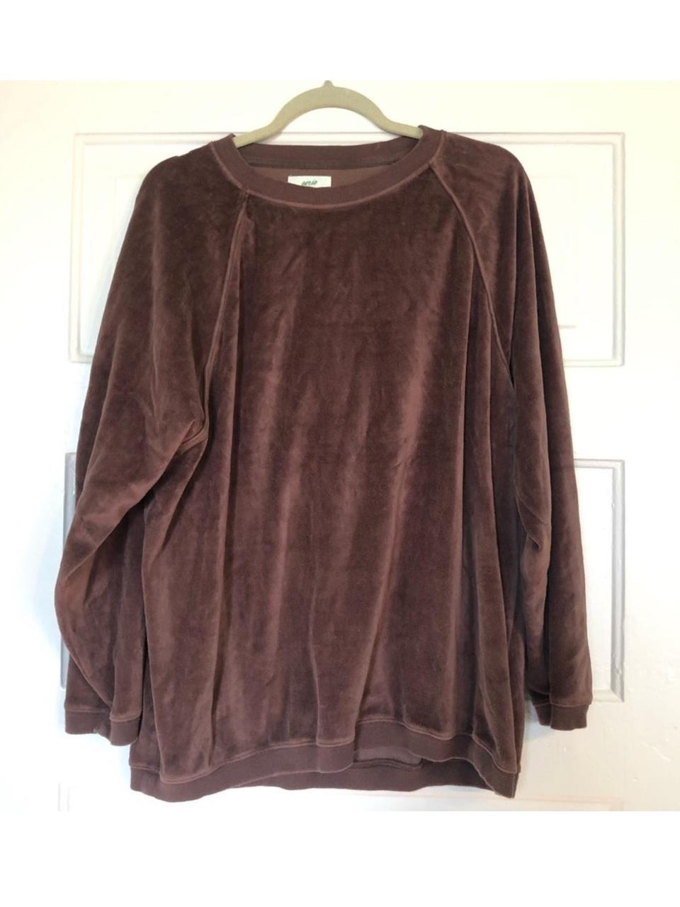 Aerie brown velour sweatshirt Worn once