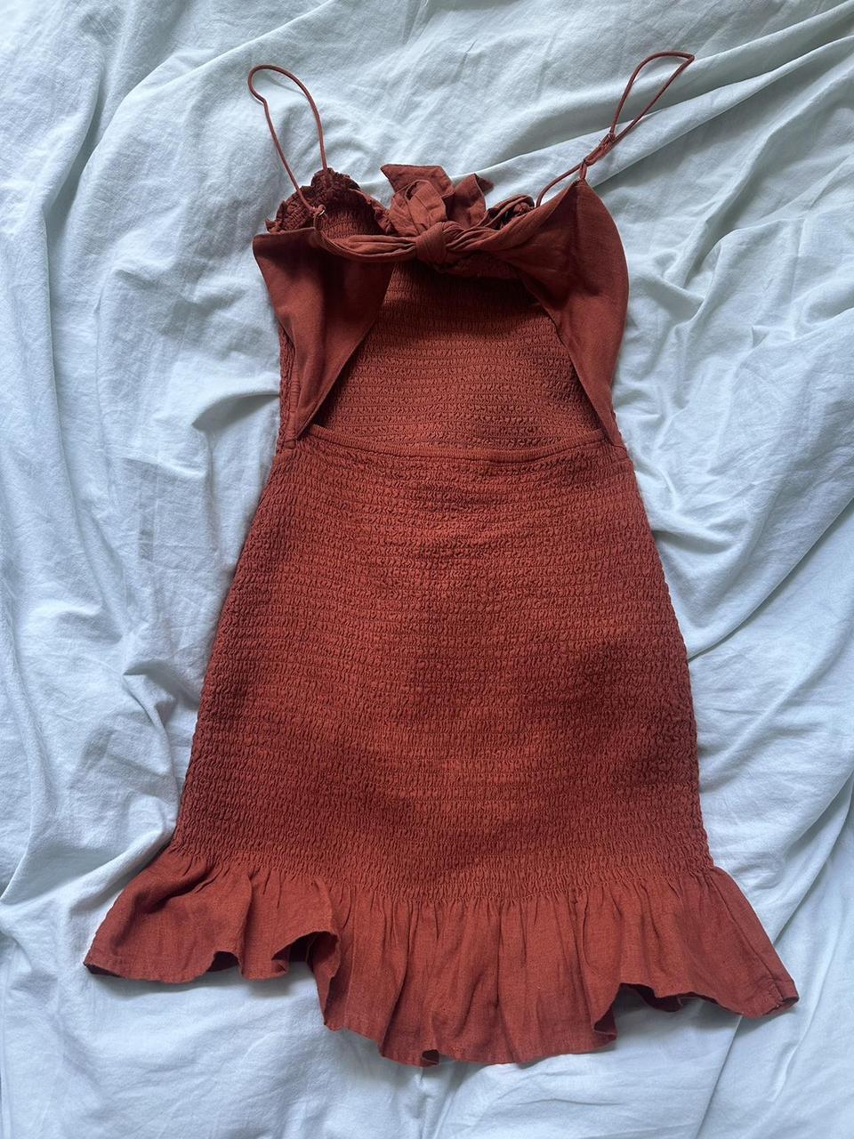 Ambercromie & Fitch Dress. Size Small. Orange / Brown - Depop