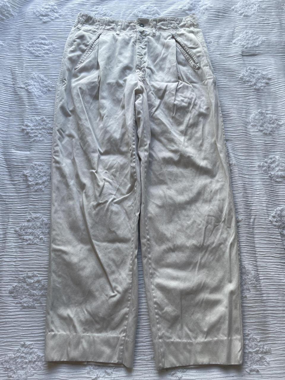 Baggy Pleated Chino Marithe Francois Girbaud Pants -... - Depop