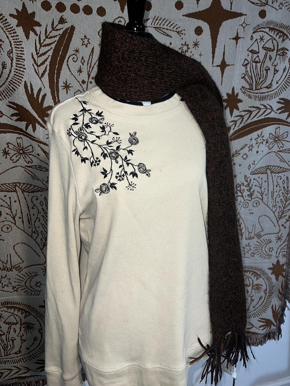 Blair Women's Sweater Cream/Tan L – Fitted cream and brown