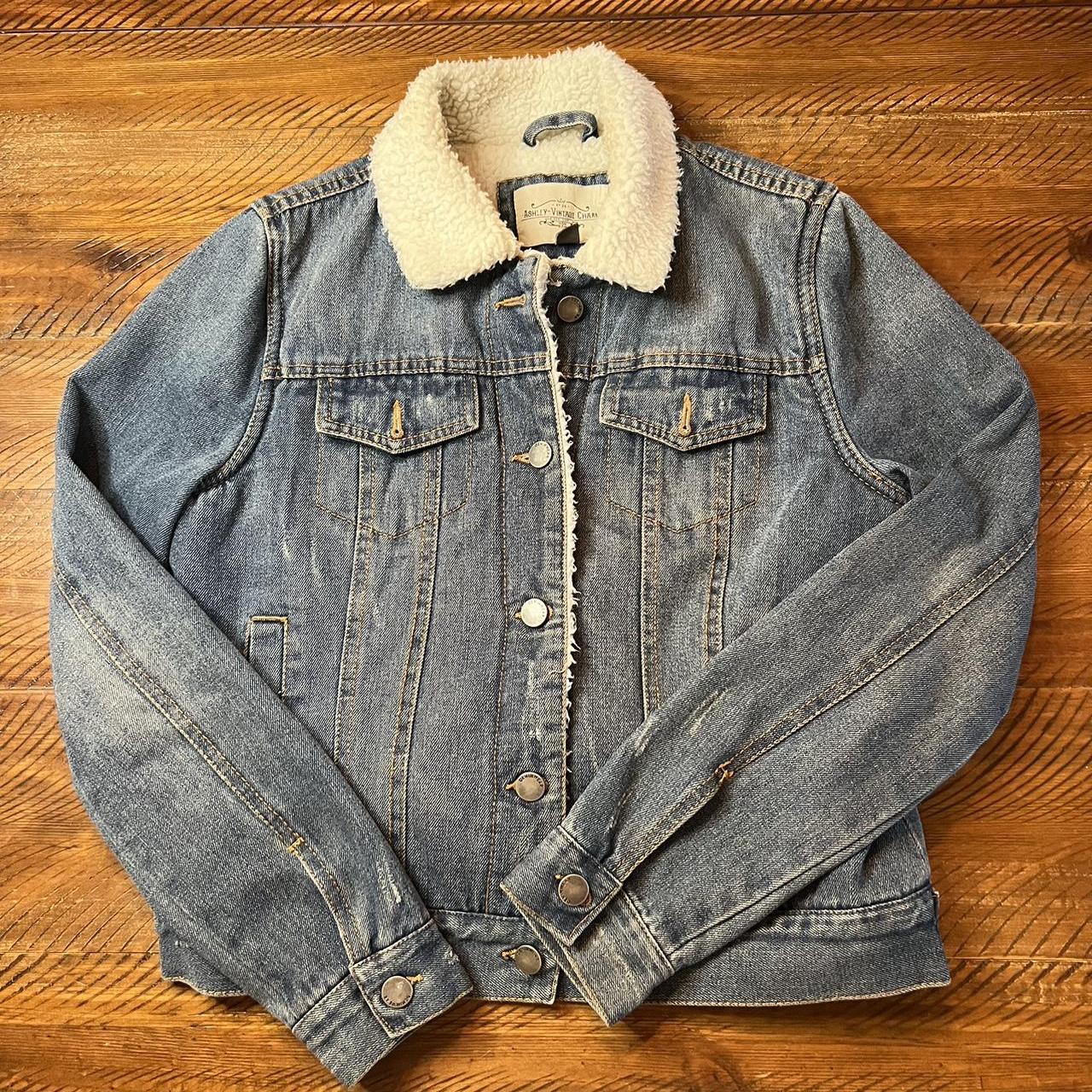 Ashley Vintage Charm Denim Jacket Sherpa Depop