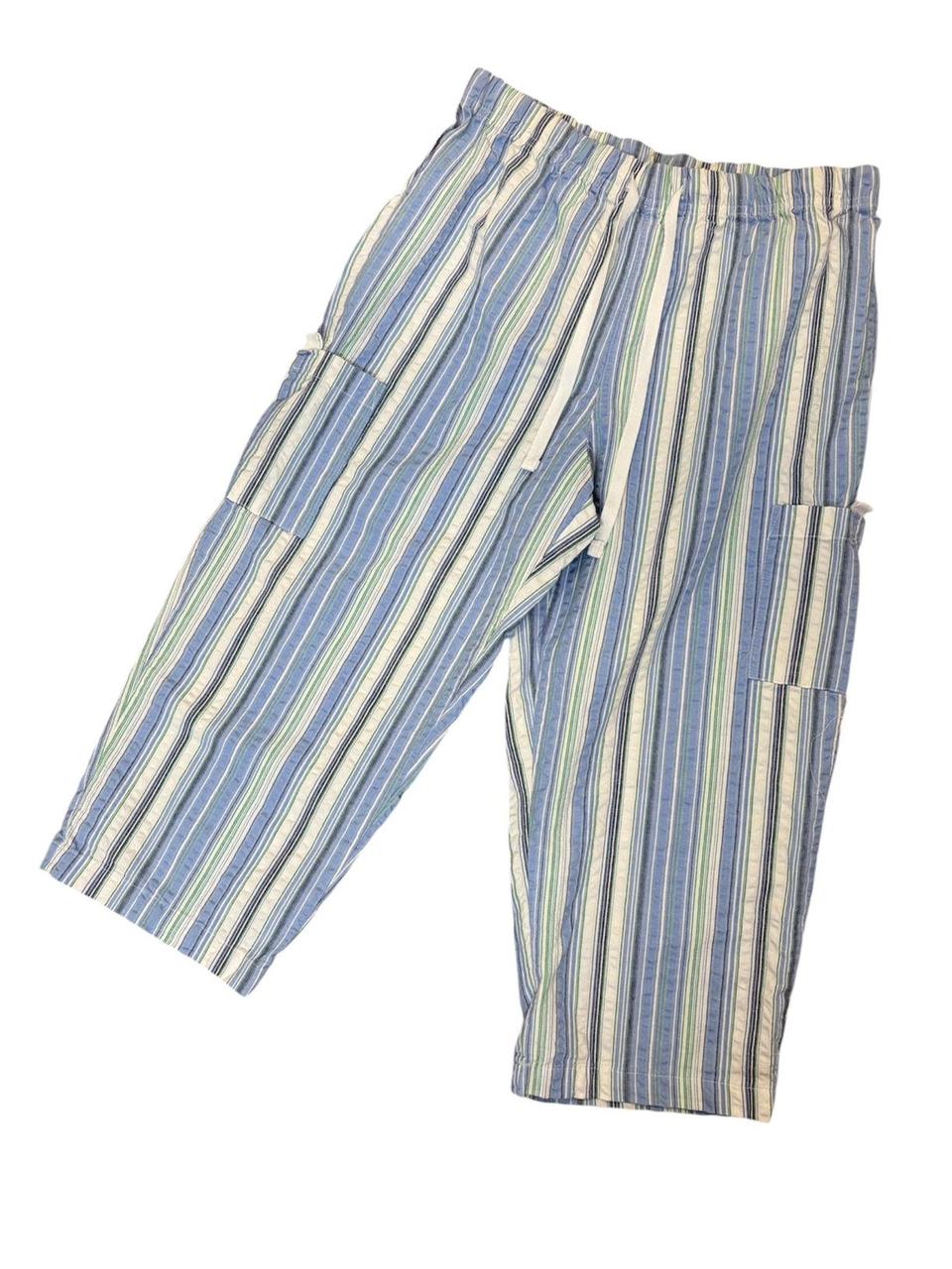 Basic Editions Women's Capri Pants - Multi/Blue -… - image 1