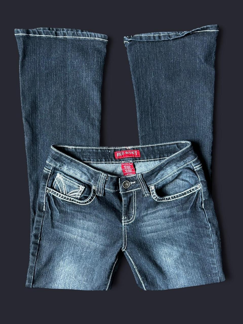 Preloved Women's Bootcut Pants - Navy/Blue - 7 – … - image 1