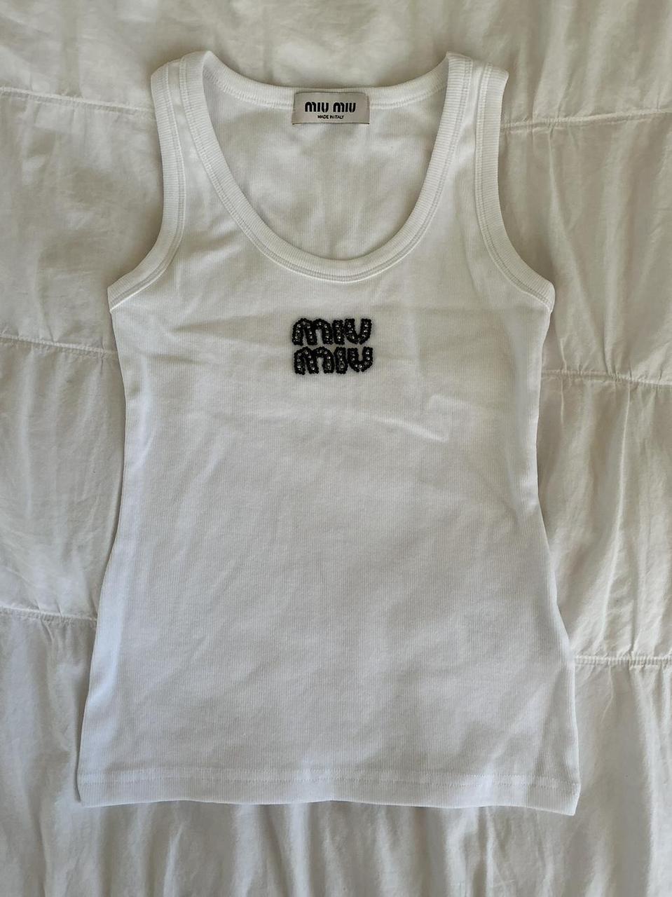 Miu Miu Women's Tank top - White - S – Miu Miu wh… - image 1