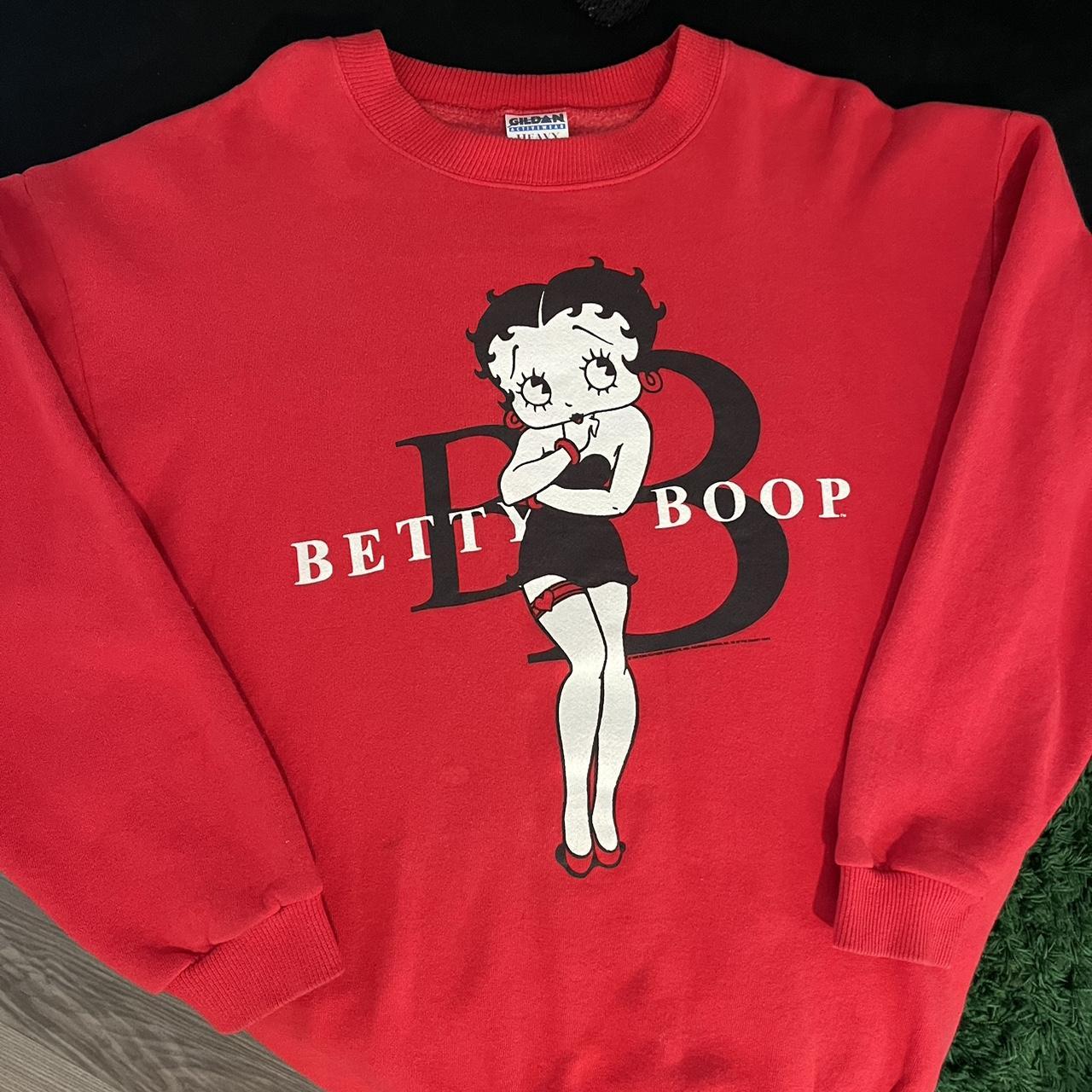 90s Betty Boop Sweater Sweatshirt Crewneck Tagged XL - Depop